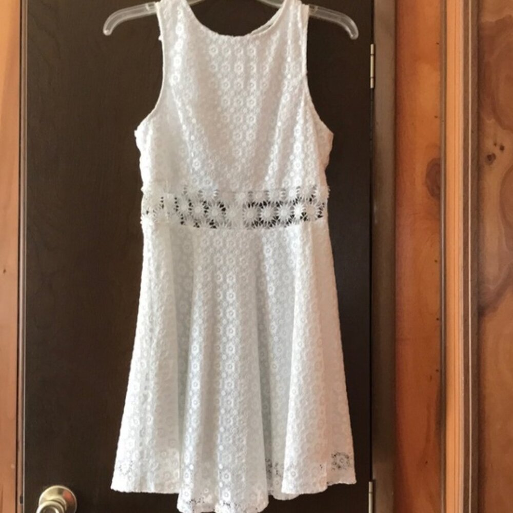 White Lacy Dress by Iris, Juniors XL